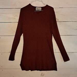 Signature By Delta Burke Sweater Dress Rust Color Size Large